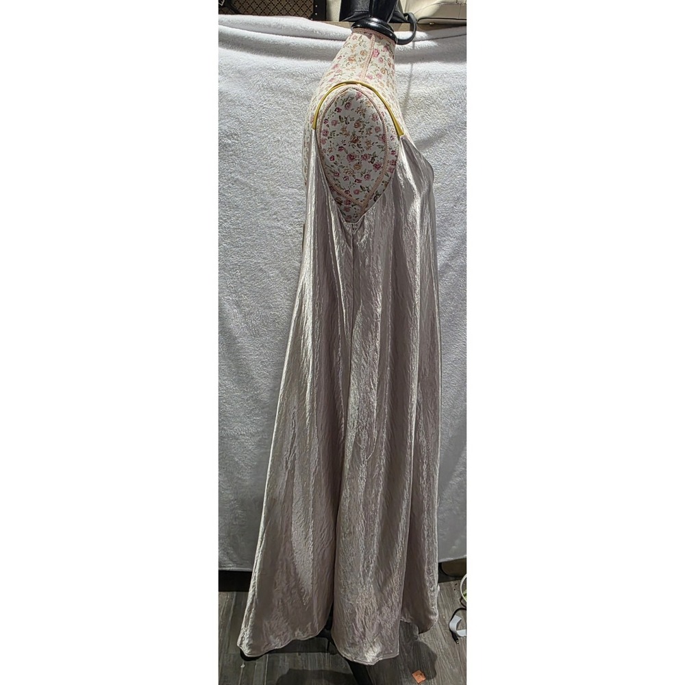 FLOREAT Anthropologie Monroe Metallic Silver Asymmetrical Rocker Boho Festival L - Picture 7 of 10